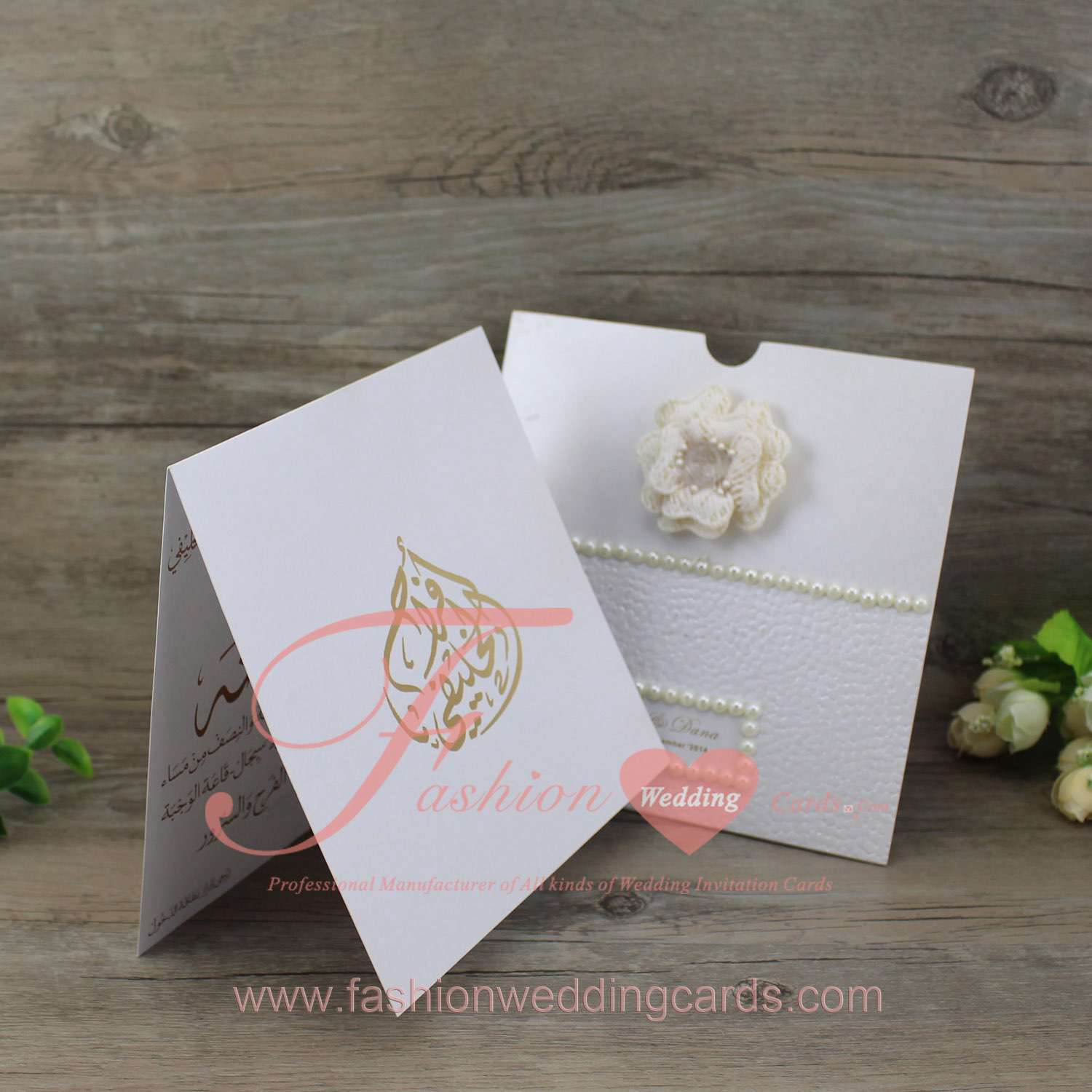 Embossed Pebble Pocket Wedding Invitations 2017